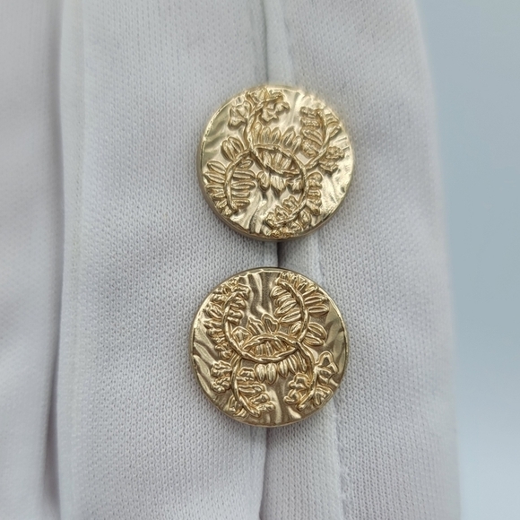 Designer Inspired CC Upcrafted Button Earrings #876 - Picture 4 of 6